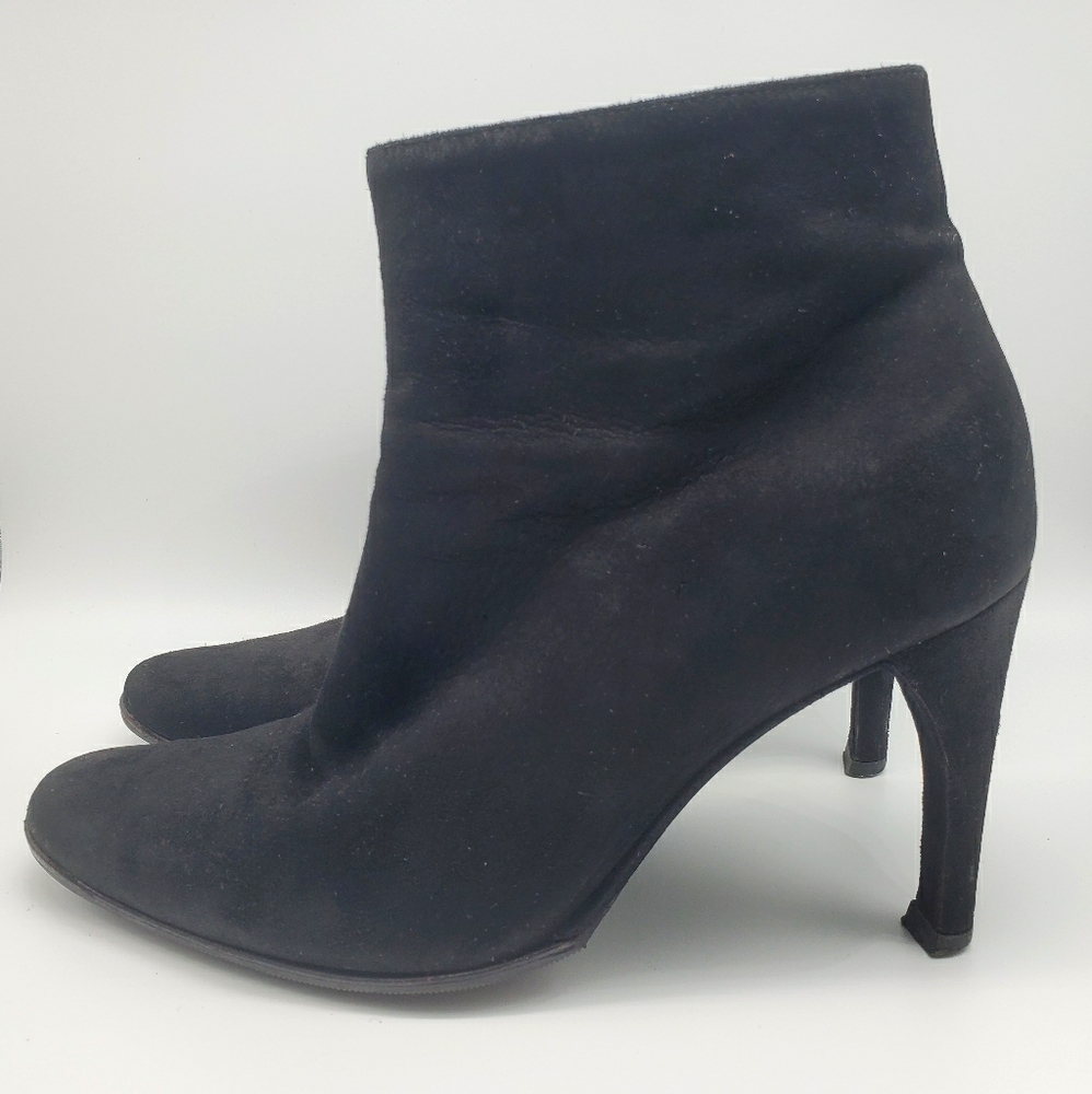Bally black suede ankle boots